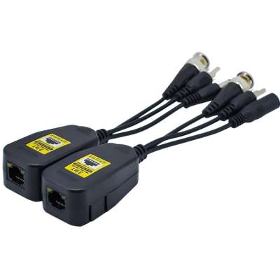 Lightning protection BNC To RJ45 Passive Video Power + Audio Balun Transceiver For CCTV Camera